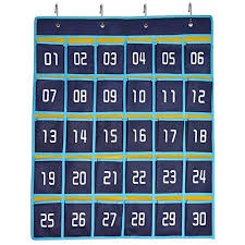 Pocket Chart For Classroom Numbered Cell Phone Holder