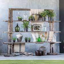 Rustic Reclaimed Wood Shelving Unit