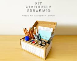 how to make a diy stationary organiser