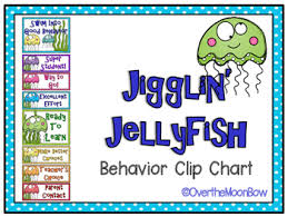 Jigglin Jellyfish Ocean Themed Behavior Clip Chart