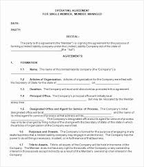 Real Estate Operating Agreement Template Real Estate Llc Operating
