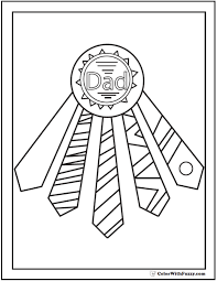 Printable coloring and activity pages are one way to keep the kids happy (or at least occupie. Tie Award Father S Day Coloring Pages Ties For Ribbons