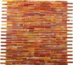 Red Orange Glass Tile Backsplash Samples