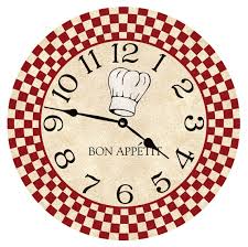 Chef Wall Clock Bon Appetit Clock