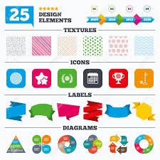 Offer Sale Tags Textures And Charts Golf Ball Icons Laurel