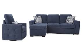 arm facing sectional with swivel chair
