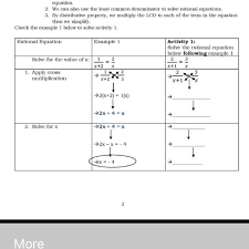 Solving Rational Equation And