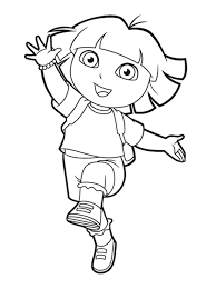 Dora the explorer is one of the most famous cartoons at the moment! Dora Explorer Coloringpage 056 Online Coloring Pages
