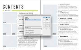 generate an indesign table of contents