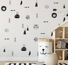 Scandi Wall Stickers For Kids Rooms