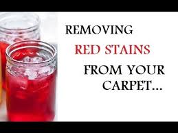 diy removing red stains from carpet