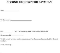Request 2nd For Payment Letter Sample Small Business