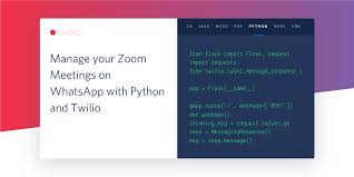 zoom meetings on whatsapp with python
