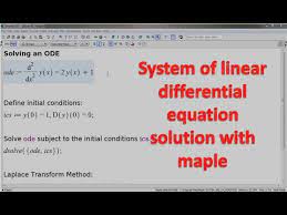 System Of Linear Diffeial Equation