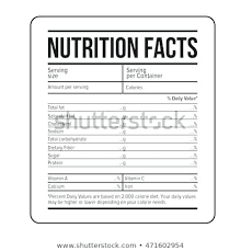 Nutrition Facts Label Template Nutrition Facts Label Template Vector