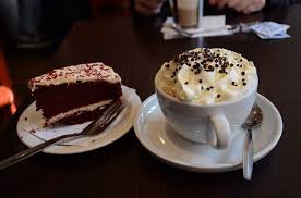 cake and whipped coffee