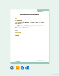 free doctor letter template