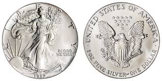 1987 American Silver Eagle Bullion Coin One Troy Ounce Coin