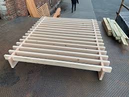 solid wood platform bed frame 80x68