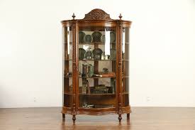 1900 curved gl china or curio cabinet