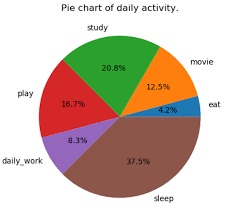 Draw A Pie Chart That Shows Our Daily Activity In Python
