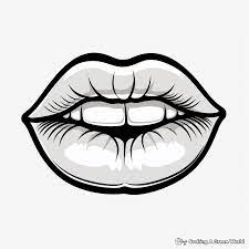 lips coloring pages free printable