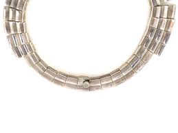 mexican silver malachite collar by