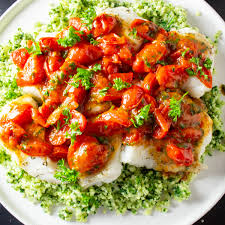 baked fish fillets with cherry tomato