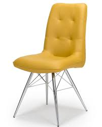 Whether your space is formal or casual, explore kitchen chair styles that make a statement in your home. Tampa Yellow Leather Eames Style Modern Dining Chair