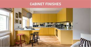 types of finishes for kitchen cabinets