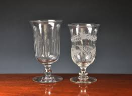 Lot Two Victorian Glass Celery Vases