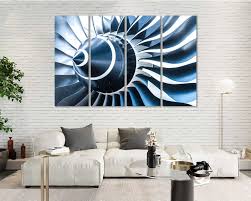 aircraft turbine canvas wall decor