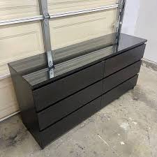 Ikea Black Dresser Matching Glass Top