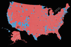 Presidential Election By County Us Map