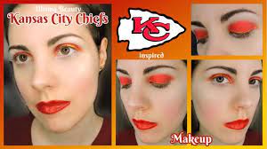 kansas city chiefs inspired makeup tutorial