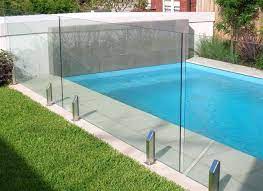 Glass Pool Fence Cleaning Water Stain