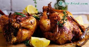 air fryer roasted cornish game hen with