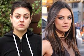female celebrities before after the