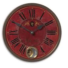 red wall clock