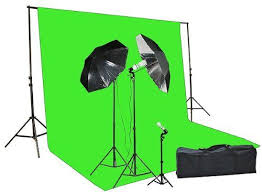 Fancier Chromakey Green Screen Kit 1000 Watt Video Lighti Greenscreen Softbox Photo Studio
