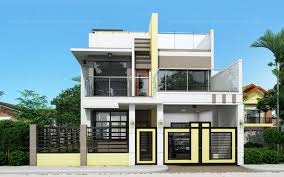 Single Attached Two Story House Design