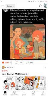 Post about a family at McDonald's taking over the internet immediately  followed by hentai of said family at McDonalds : rAccidentalComedy