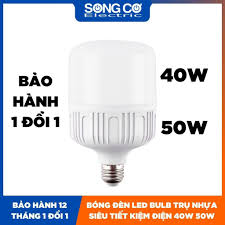 Mua Đèn LED Bulb Trụ Tròn 40W 50W Siêu Bền BH 12 Tháng, Bóng Đèn LED Búp  Trụ Nhựa Hàng Cao Cấp Chống Nước, Tiết Kiệm Điện giá rẻ nhất