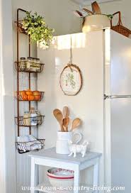 Kitchen With A Wall Basket Hanger