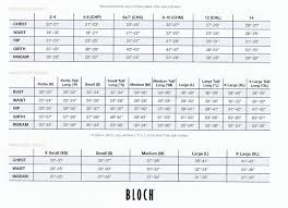 Size Info Bloch Chart Sizes Bloch Garments 4 Dance
