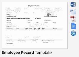 Employee Record Form Template Ecux Eu