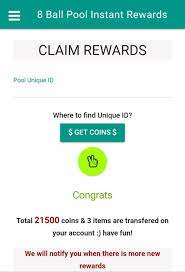 1 download 8 ball pool mod apk garis panjang & uang tidak terbatas. Pool Instant Rewards Free Coins 5 0 1 Download Android Apk Aptoide