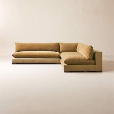 brown performance velvet sectional sofa