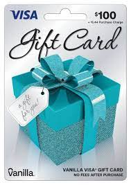 100 vanilla visa gift box gift card