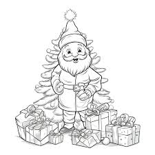 christmas coloring book page funny hand